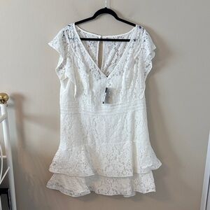 NWT City Chic Sierra Lace Ruffle Mini Dress